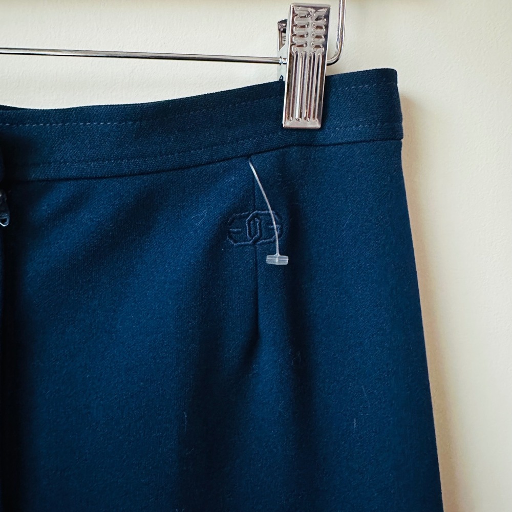 Givenchy Paris New York Vintage 80s 90s Navy Wide‎ Leg High Waist Trousers Pants - Picture 3 of 8